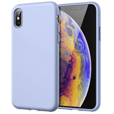 JETech Silicone Case for iPhone X, iPhone Xs, 5.8-Inch, Silky-Soft Touch Full-Body Protective Case, Shockproof Cover with Microfiber Lining (Light Blue)